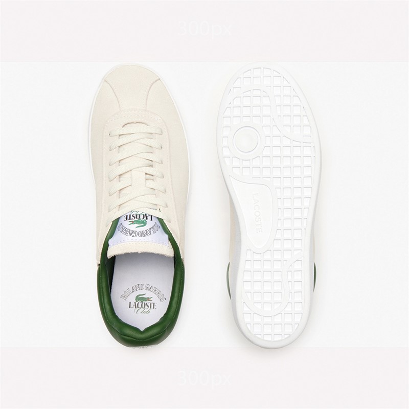 Lacoste Womens Baseshot Roland Garros Trainers Off White/Green