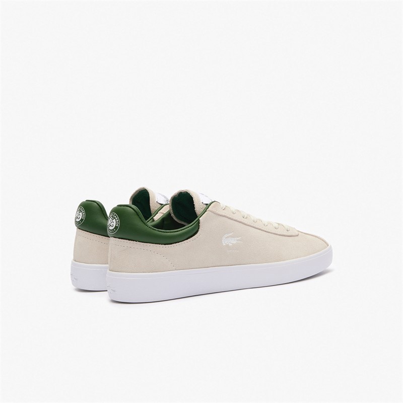 Lacoste Womens Baseshot Roland Garros Trainers Off White/Green