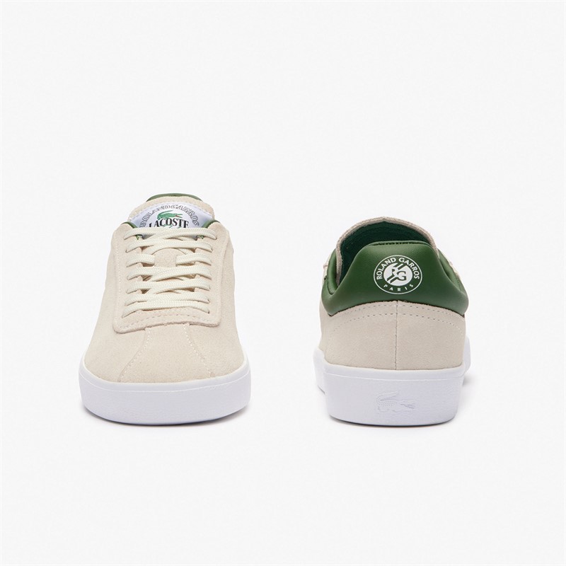 Lacoste Womens Baseshot Roland Garros Trainers Off White/Green