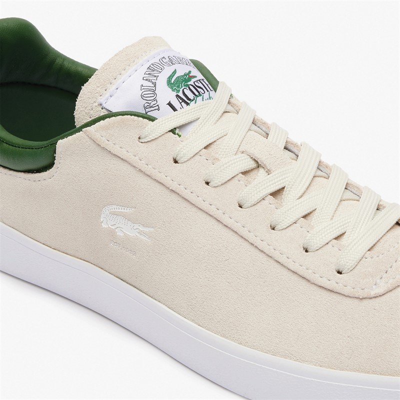 Lacoste Womens Baseshot Roland Garros Trainers Off White/Green