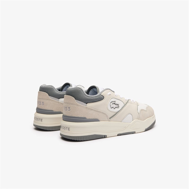 Lacoste Mens Lineshot Trainers White/Grey