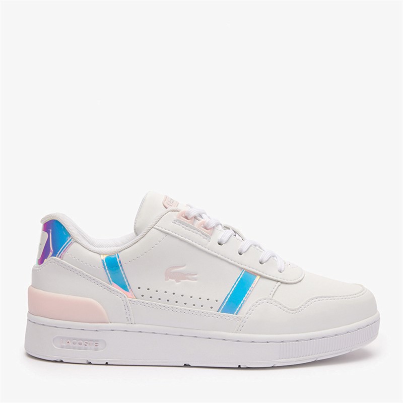 Lacoste Junior T-Slip Trainers White/Light Pink