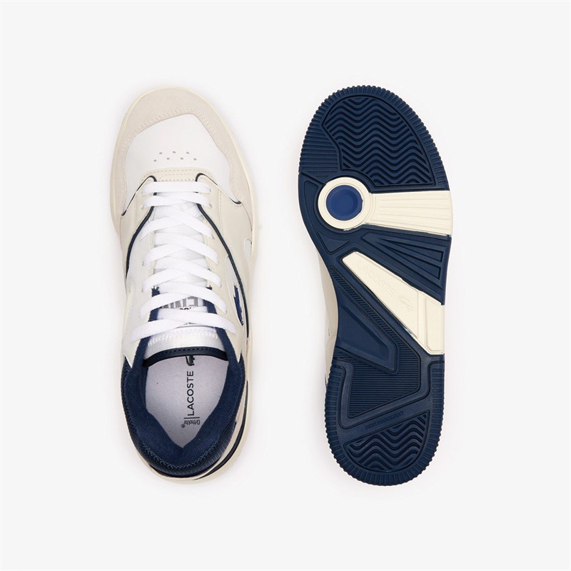 Lacoste Mens Lineshot Trainers White/Navy