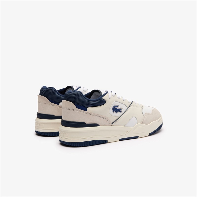 Lacoste Mens Lineshot Trainers White/Navy