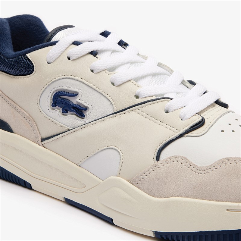 Lacoste Mens Lineshot Trainers White/Navy