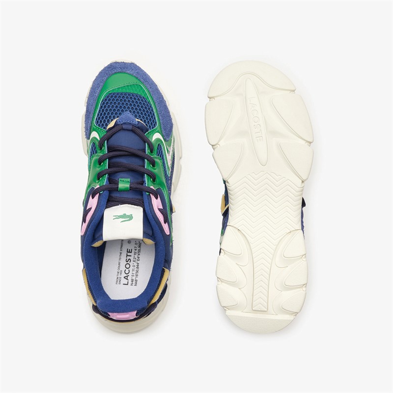 Lacoste Mens L003 Neo Trainers Blue/Green