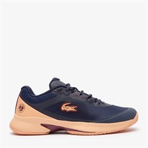 Lacoste Mens Tech Point Roland Garros Tennis Shoes Navy/Light Orange