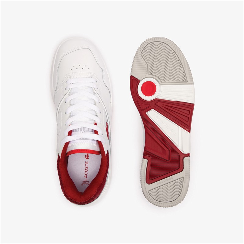 Lacoste Mens Lineshot Trainers White/Red