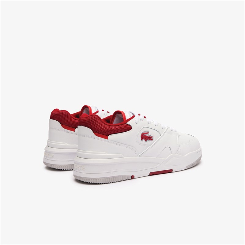 Lacoste Mens Lineshot Trainers White/Red