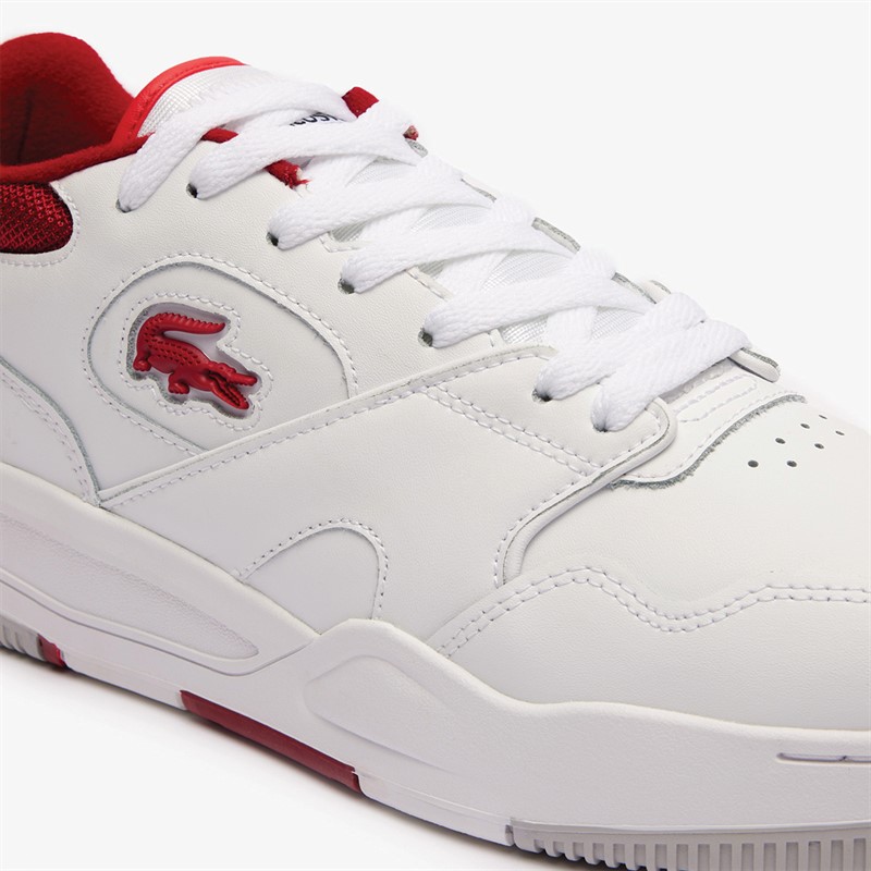 Lacoste Mens Lineshot Trainers White/Red