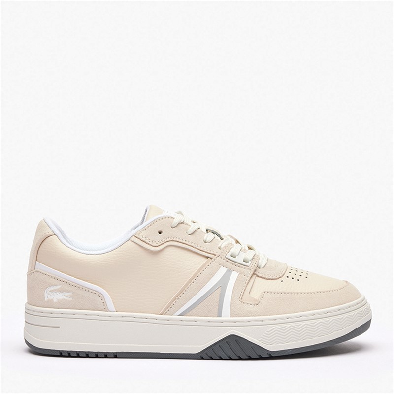 Lacoste Mens L001 Trainers Off White/Grey