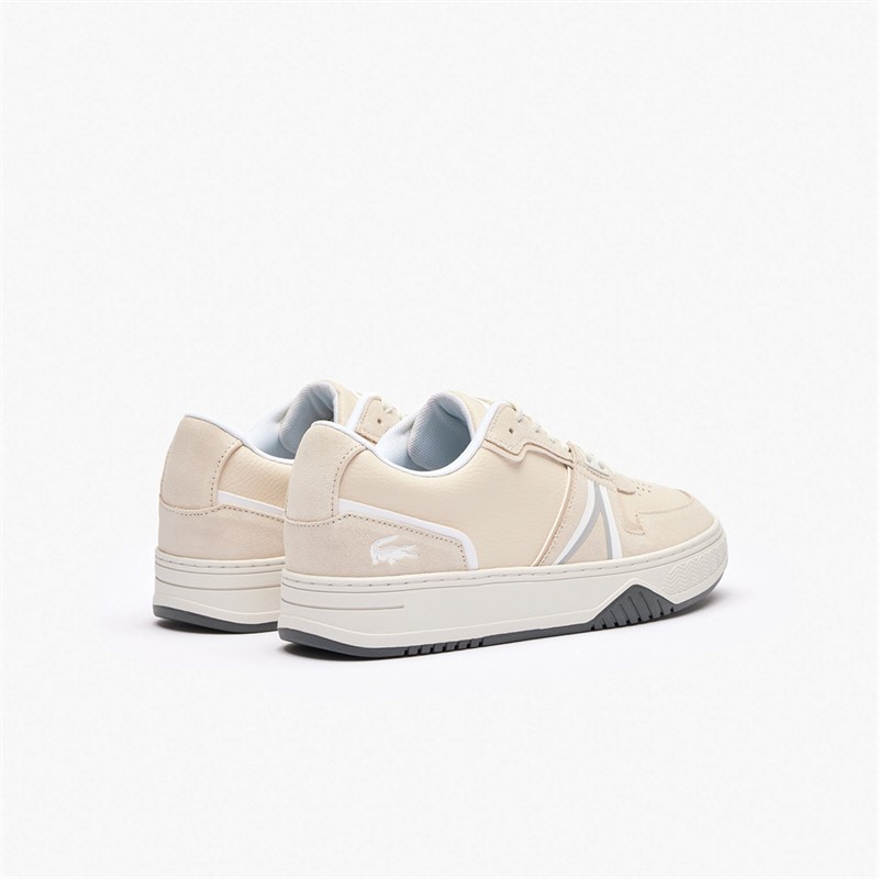 Lacoste Mens L001 Trainers Off White/Grey