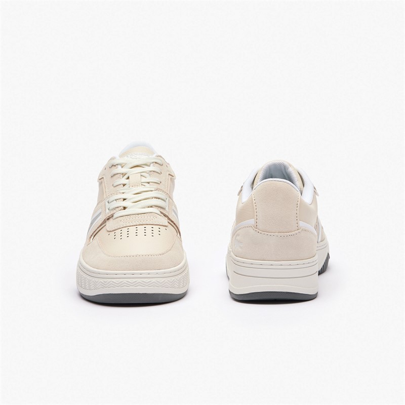 Lacoste Mens L001 Trainers Off White/Grey