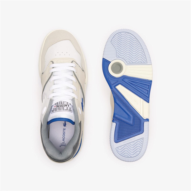 Lacoste Mens Lineshot Trainers White/Light Blue