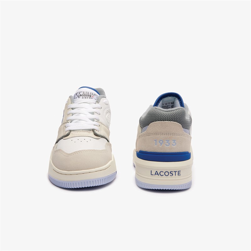 Lacoste Mens Lineshot Trainers White/Light Blue