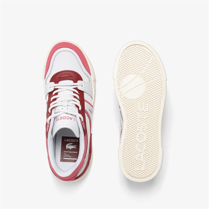 Lacoste Womens L002 Evo Trainers White/Pink