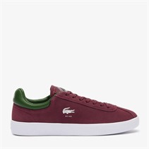 Lacoste Womens Baseshot Roland Garros Trainers Dark Burgundy/Green