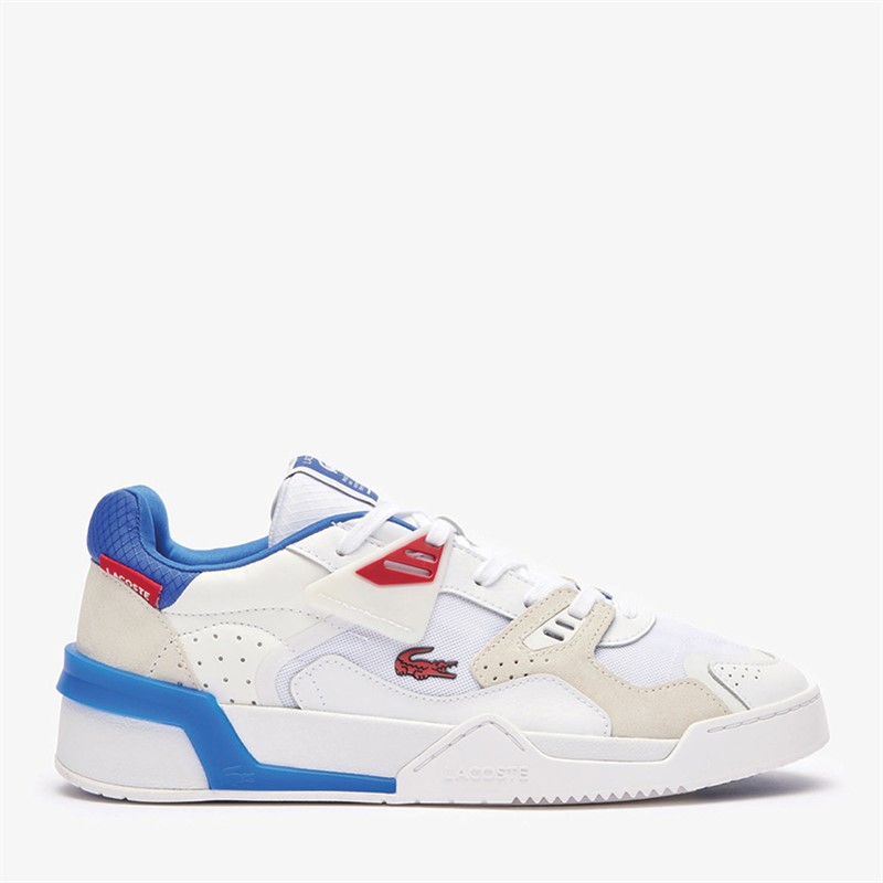 Lacoste Mens LT 125 Trainers White/Red/Blue