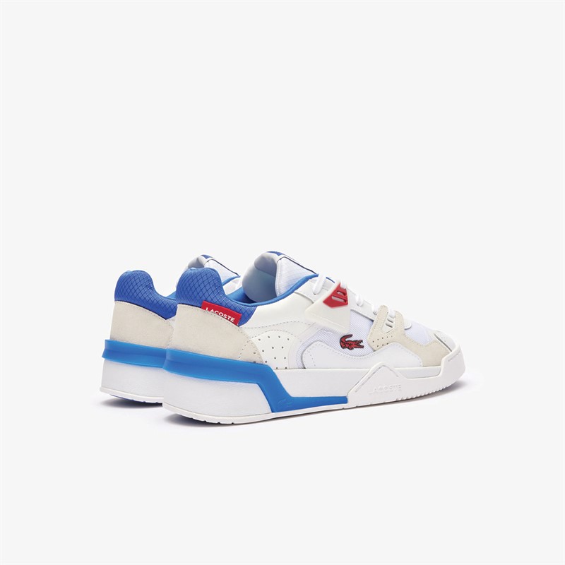 Lacoste Mens LT 125 Trainers White/Red/Blue