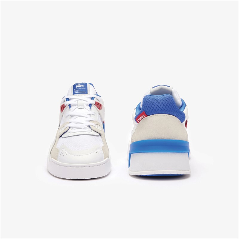 Lacoste Mens LT 125 Trainers White/Red/Blue