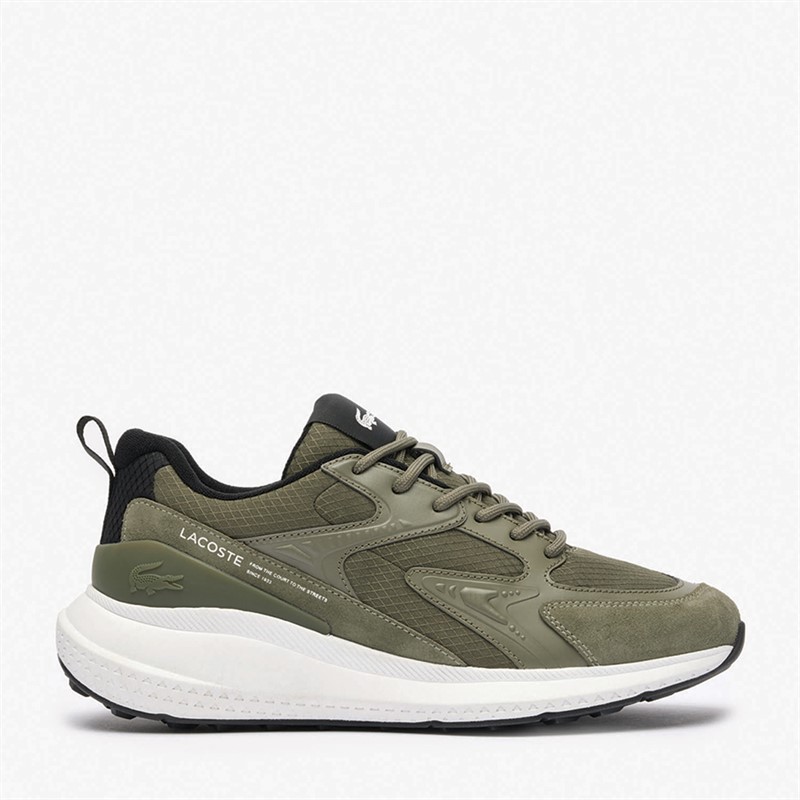 Lacoste Mens L003 Evo Trainers Khaki/White