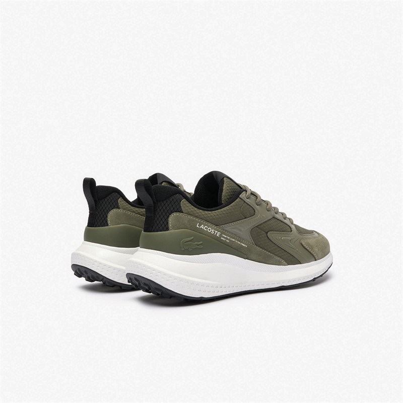 Lacoste Mens L003 Evo Trainers Khaki/White