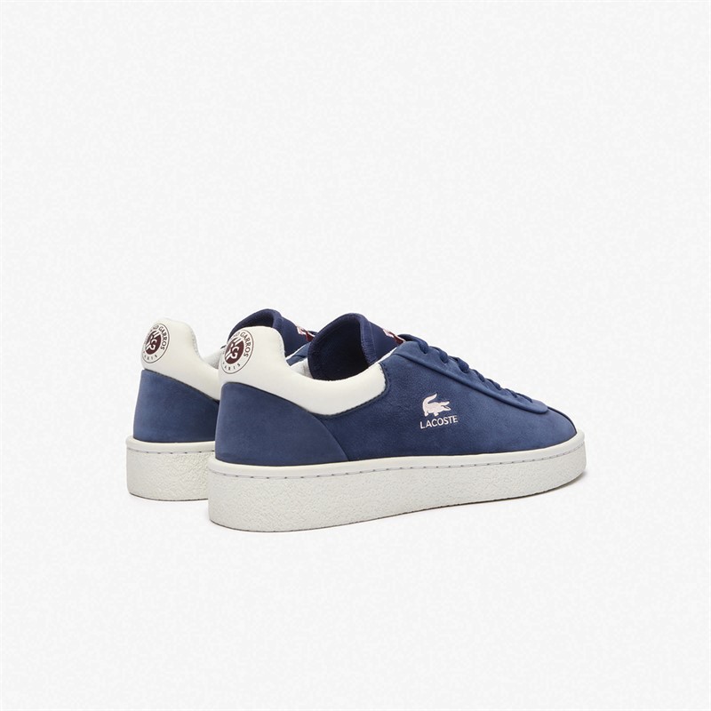 Lacoste Womens Baseshot Premium Roland Garros Trainers Navy/Off White