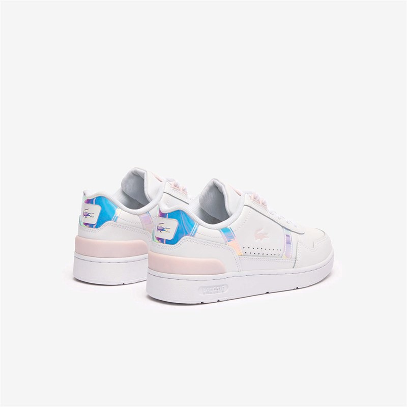 Lacoste Womens T-Clip Trainers White/Light Pink