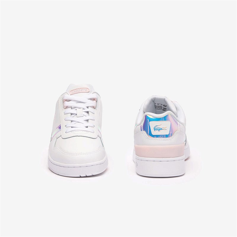 Lacoste Womens T-Clip Trainers White/Light Pink