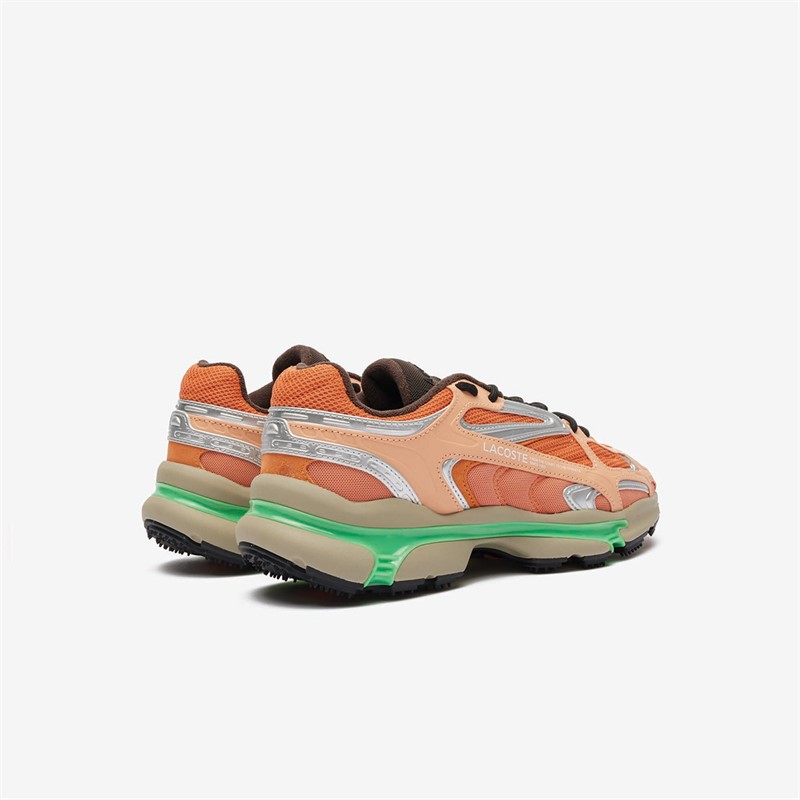 Lacoste Mens L003 2K24 Trainers Orange/Green