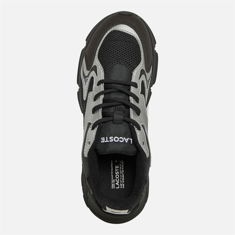 Lacoste Boys L003 Neo Trainers Black/Silver