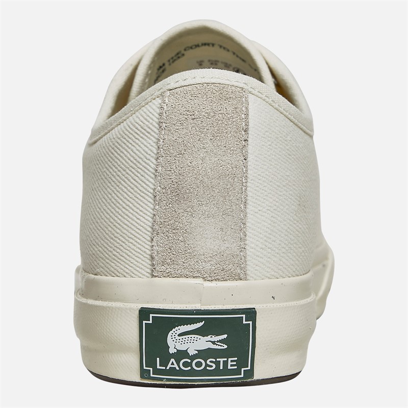 Lacoste Mens Backcourt Trainers Off White/Off White