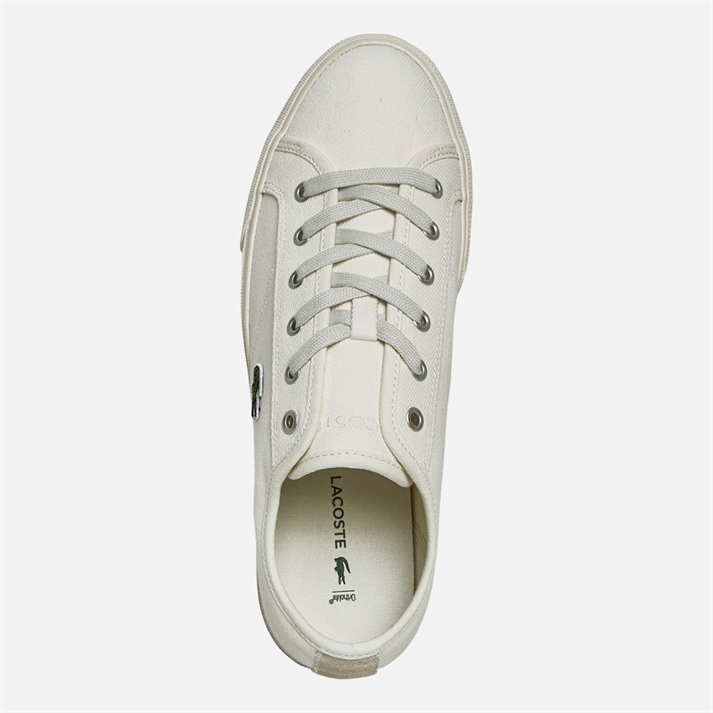 Lacoste Mens Backcourt Trainers Off White/Off White