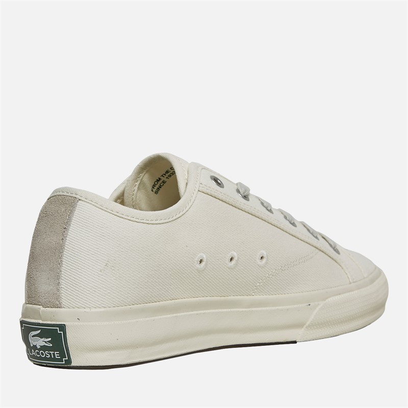 Lacoste Mens Backcourt Trainers Off White/Off White