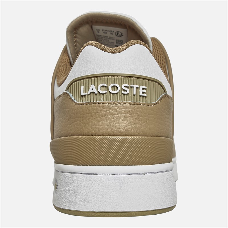 Lacoste Mens Court Cage Trainers Light Brown/White