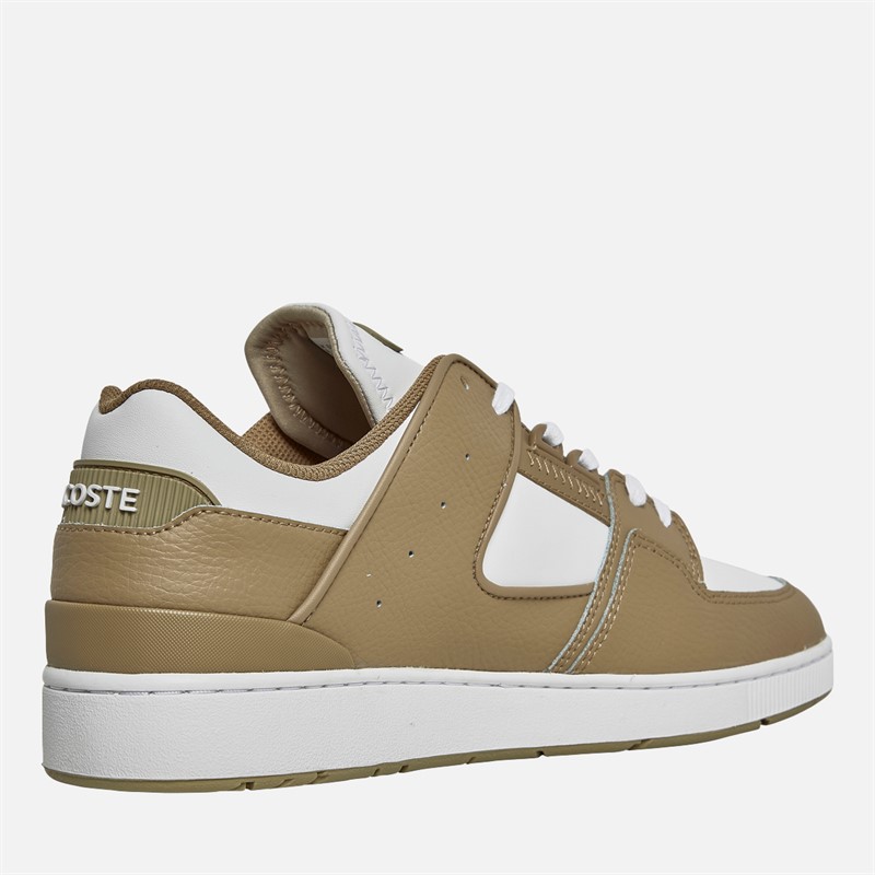Lacoste Mens Court Cage Trainers Light Brown/White