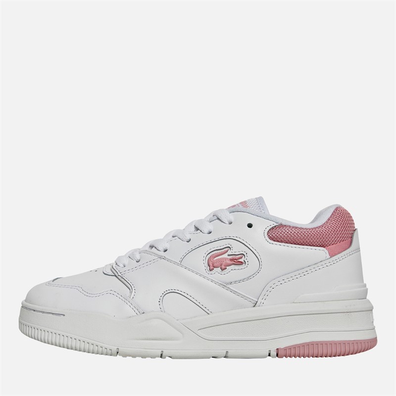 Lacoste Womens Lineshot Trainers White/Light Pink