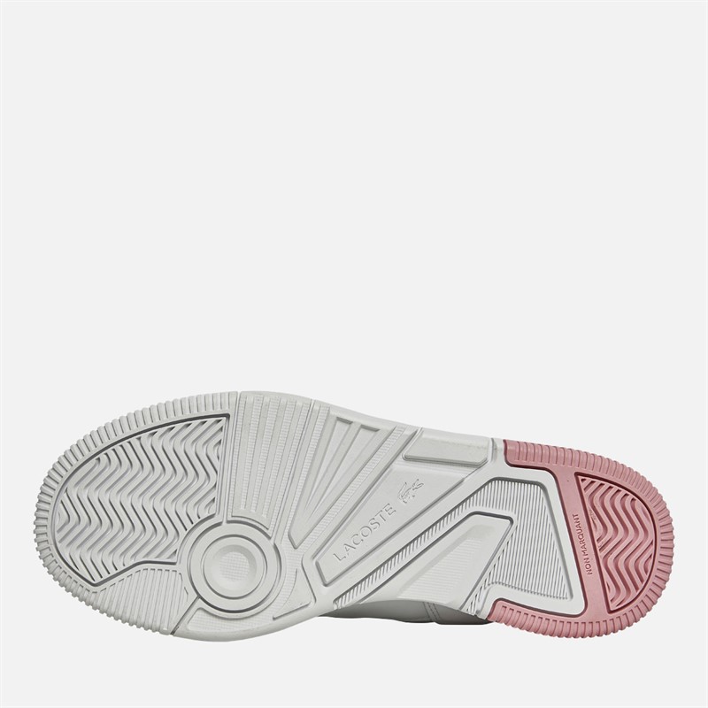 Lacoste Womens Lineshot Trainers White/Light Pink