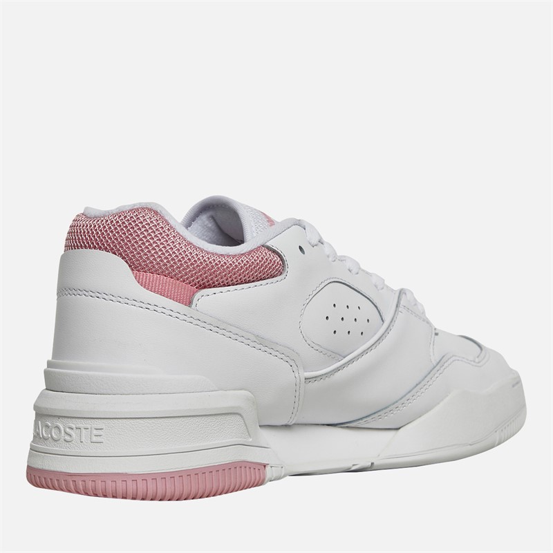 Lacoste Womens Lineshot Trainers White/Light Pink