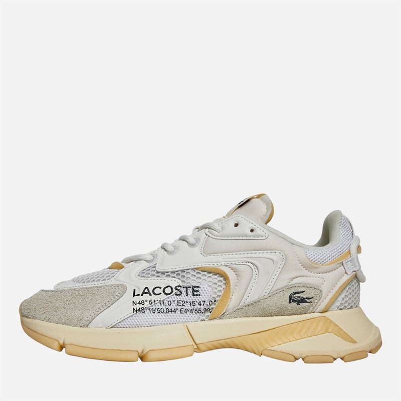 Lacoste Mens L003 Neo Trainers White/Light Yellow