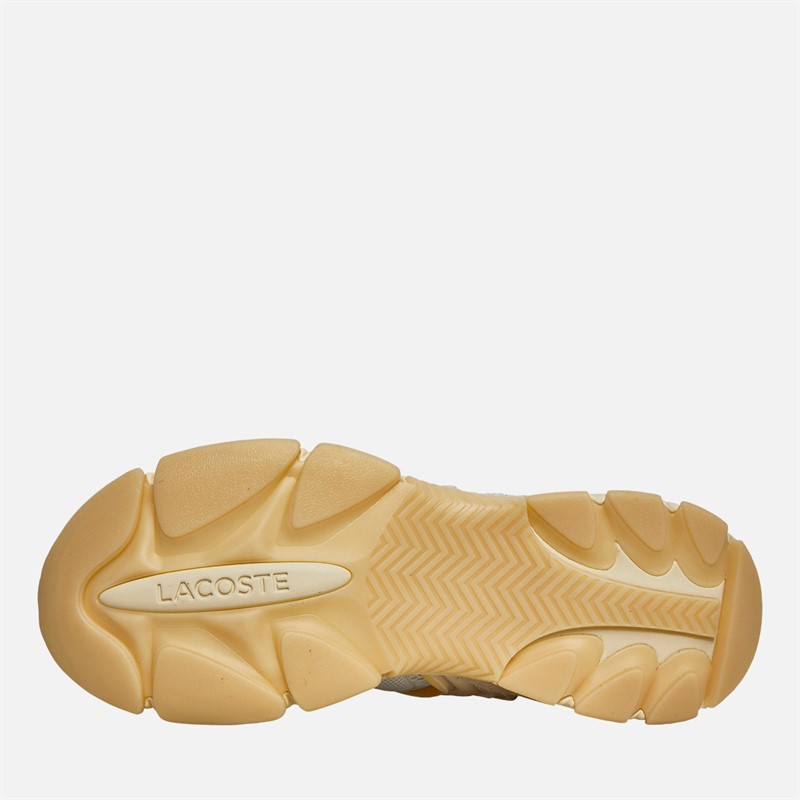 Lacoste Mens L003 Neo Trainers White/Light Yellow