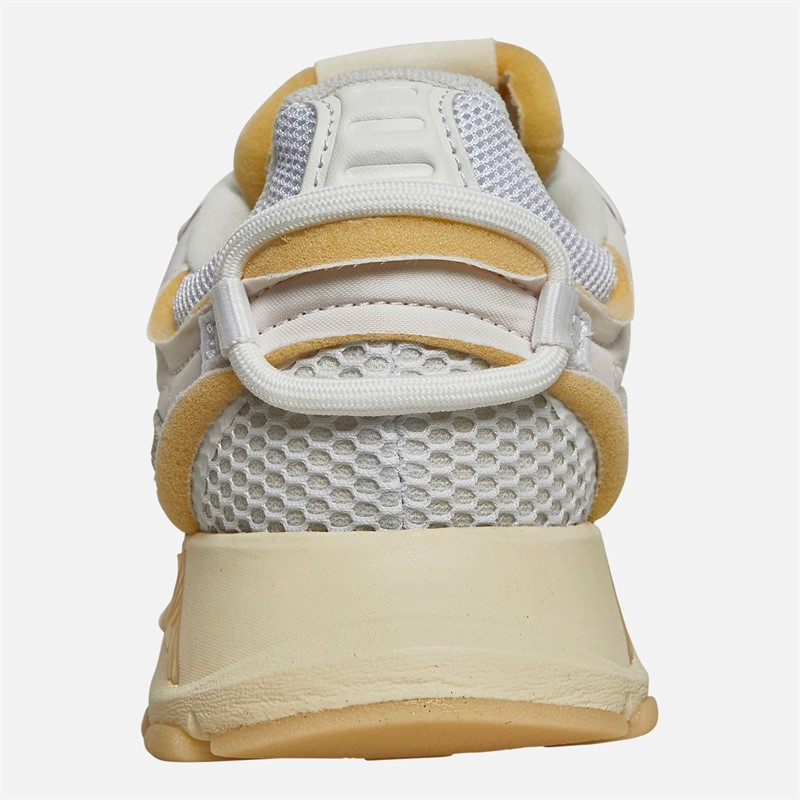 Lacoste Mens L003 Neo Trainers White/Light Yellow