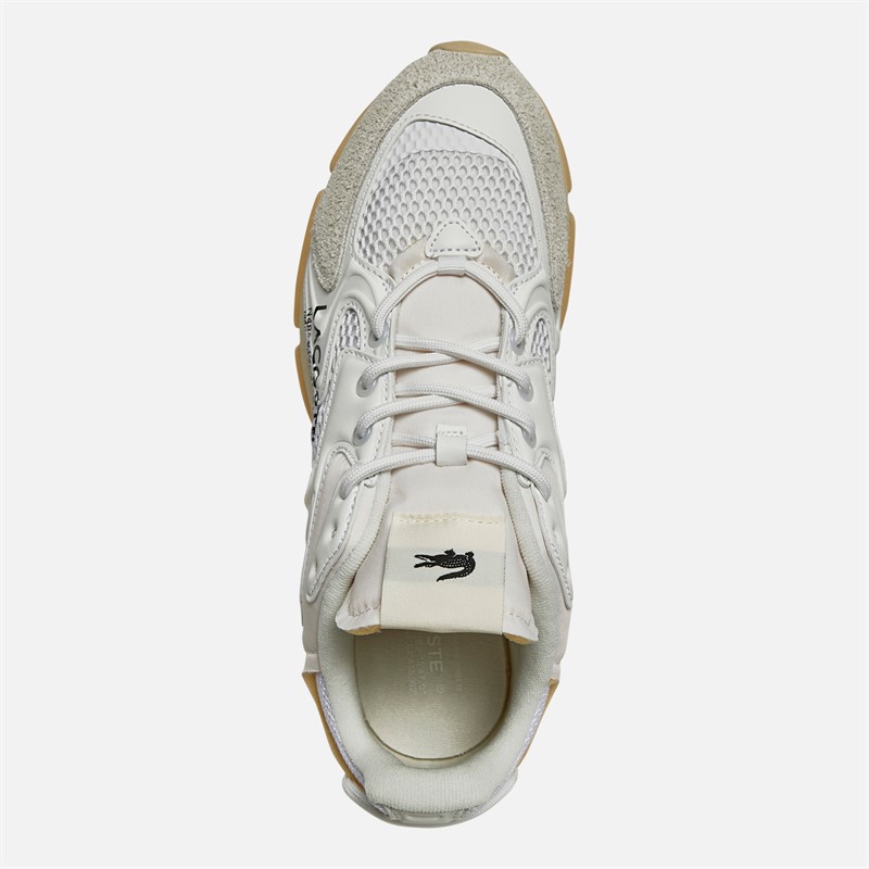 Lacoste Mens L003 Neo Trainers White/Light Yellow
