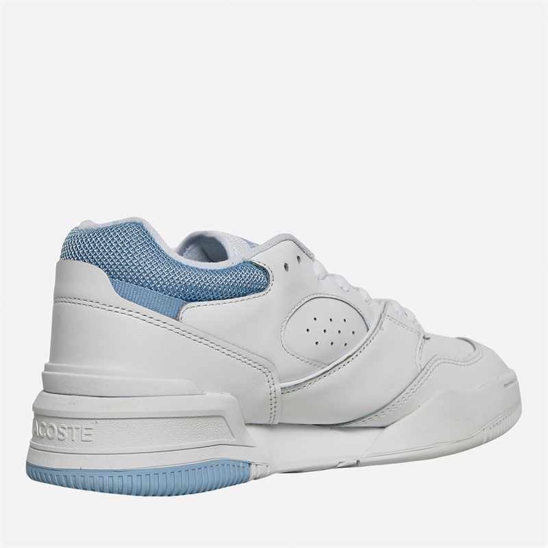 Lacoste Womens Lineshot Trainers White/Light Blue