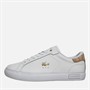 Lacoste Womens Powercourt Trainers White/Light Brown
