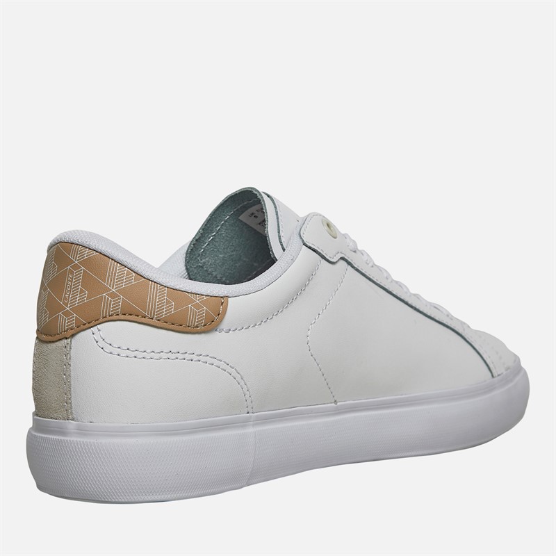 Lacoste Womens Powercourt Trainers White/Light Brown