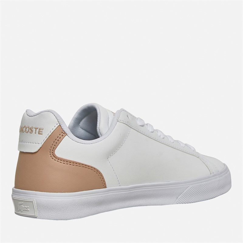 Lacoste Womens Lerond Pro Trainers White/Light Pink