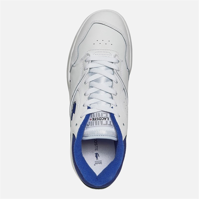 Lacoste Mens Lineshot Trainers White/Blue