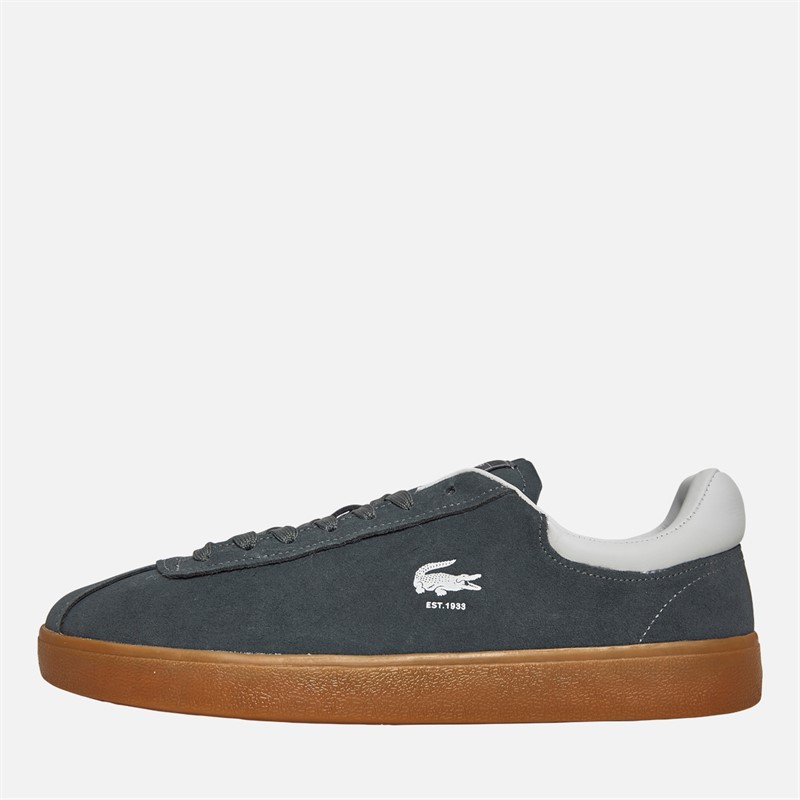Lacoste Mens Baseshot Trainers Dark Grey/Gum - Size 12