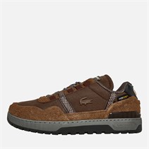 Lacoste Mens T-Clip Winter Trainers Brown/Dark Grey